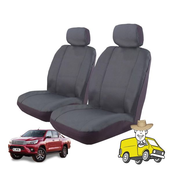 Outback Canvas Seat Cover to Suit Toyota Hilux Double Cab SR SR5 2015