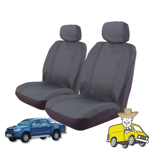 Outback Canvas Seat Cover to Suit Toyota Hilux Double Cab Workmate SR SR5 2009