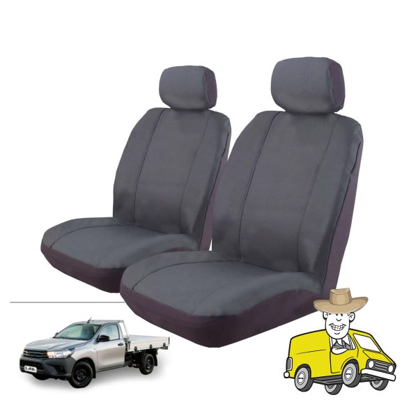 Outback Canvas Seat Cover to Suit Toyota Hilux Single Cab Workmate SR 2015