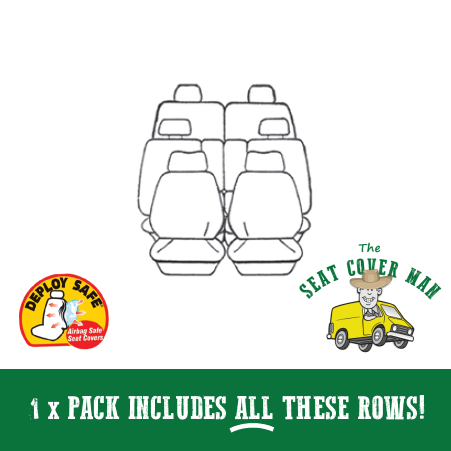 Schematic Outback Tailor Made Canvas Car Seat Cover to Suit Nissan Patrol Single Cab GU IV