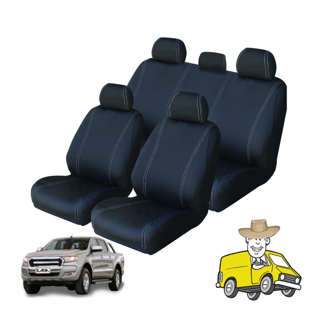 VELOCITY TAILOR MADE NEOPRENE CAR SEAT COVER TO SUIT FORD RANGER DOUBLE