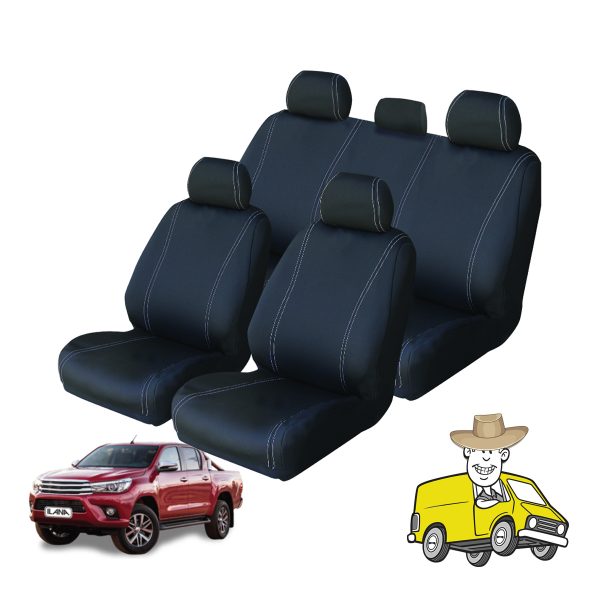 Velocity Neoprene Seat Cover to Suit Toyota Hilux Double Cab SR SR5 2015