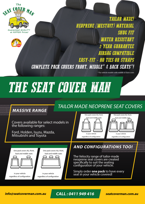 Velocity Tailor-made Neoprene Car Seat Covers by The Seat Cover Man